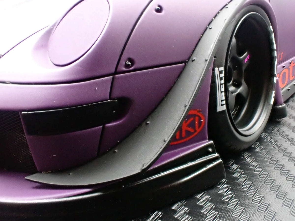 STM Diecast Ignition Model Porsche 993 RWB Widebody "Rotana" Matte Purple 1:18 - View 4