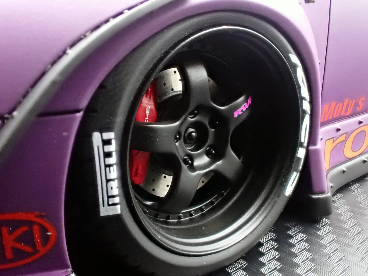 STM Diecast Ignition Model Porsche 993 RWB Widebody "Rotana" Matte Purple 1:18 - View 5