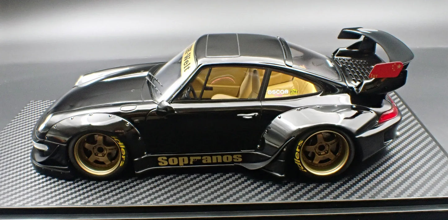 Ignition Model Porsche 993 RWB Widebody "Sopranos" Black 1:18