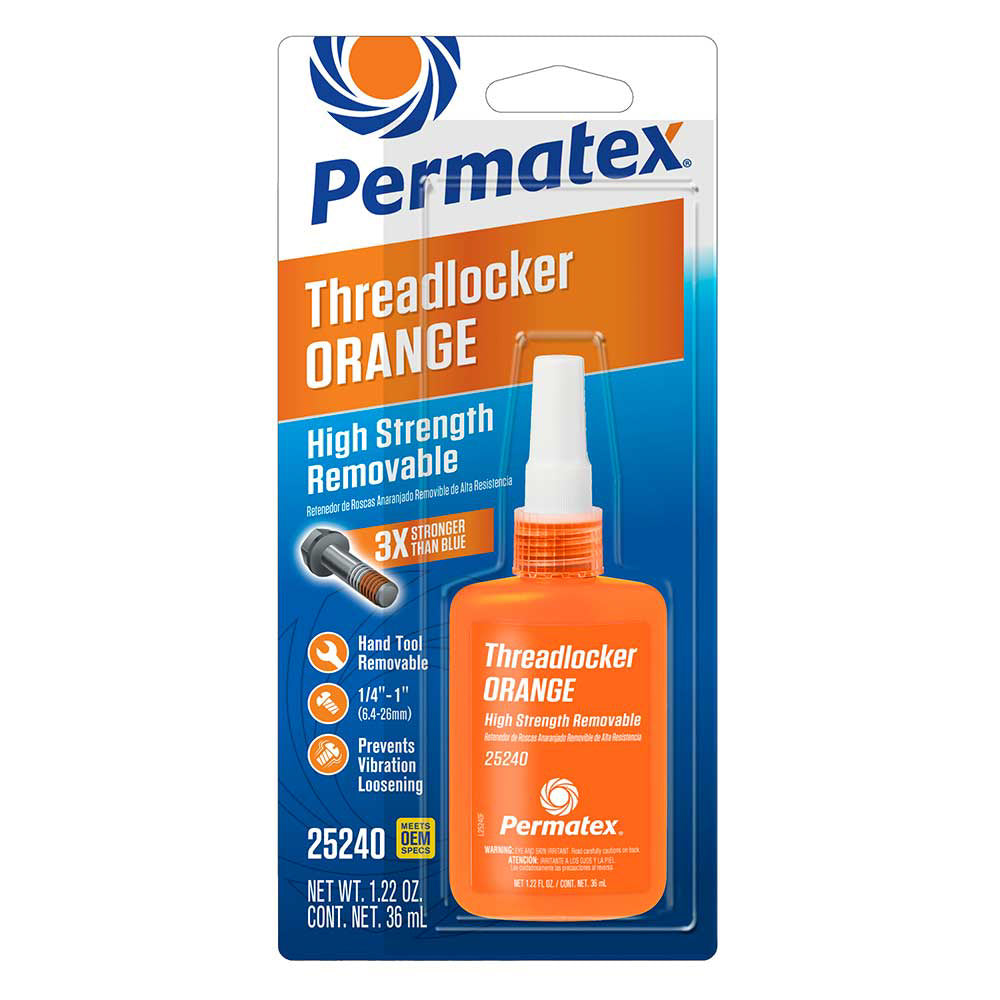 Threadlocker High Streng th Orange 35ml Bottle - 25240