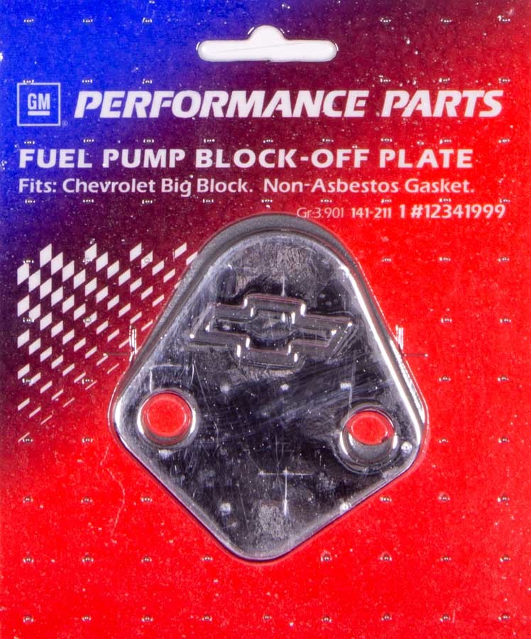 BBC Bowtie Fuel Pump Block Off Plate - 141211