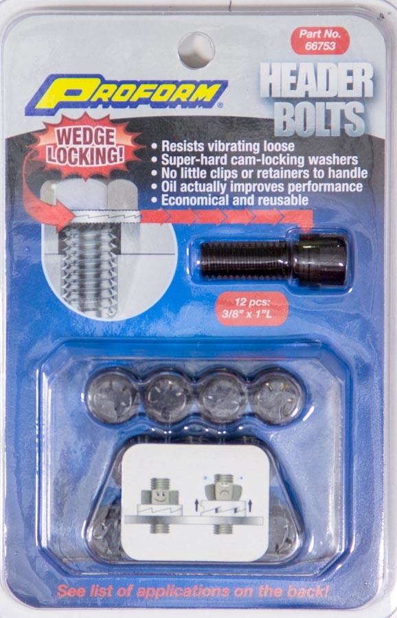 Wedge Locking Header Bolts - 3/8 x 1in (12) - 66753