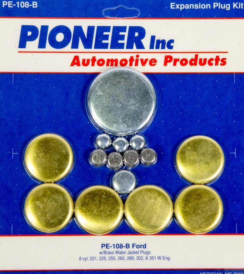 302 Ford Freeze Plug Kit - Brass - PE108B
