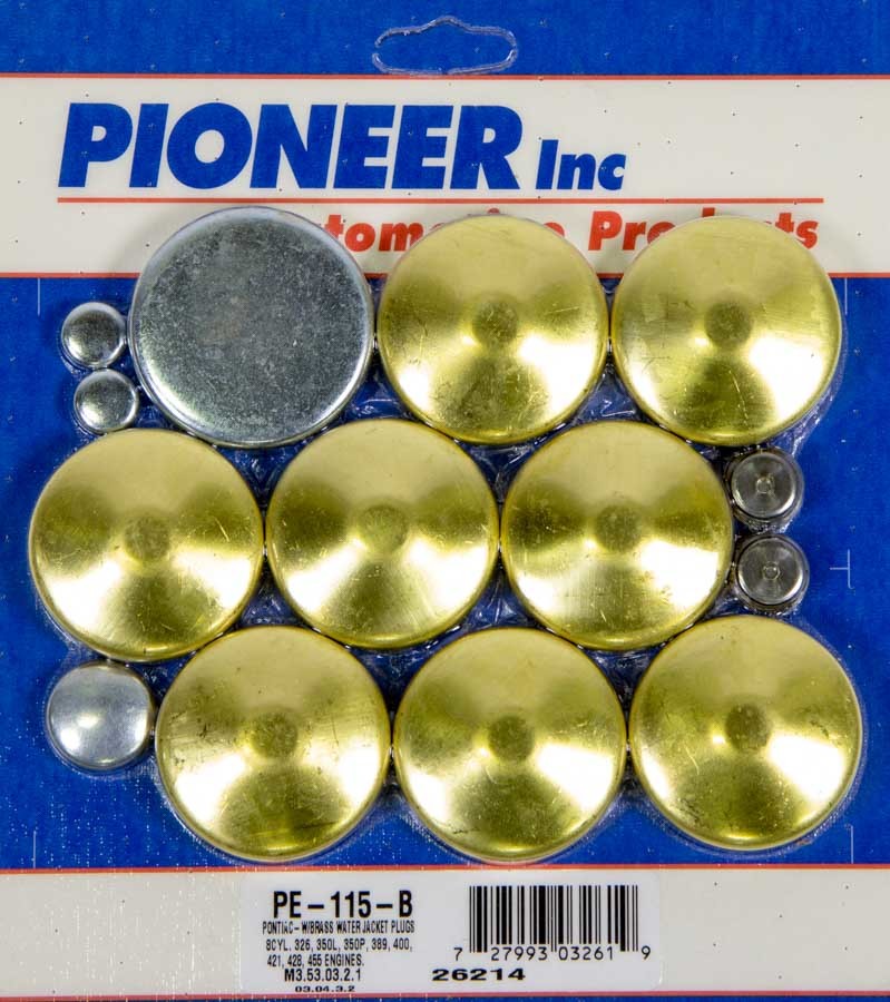 350 Pontiac Freeze Plug Kit - Brass - PE115B