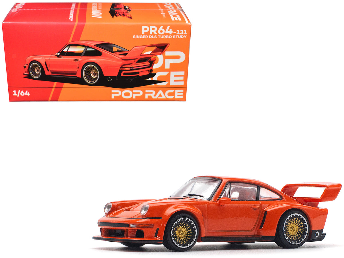 Rapid Vehicles Singer DLS Turbo Study Orange Metallic 1/64 Diecast Model Car by Pop Race  free...