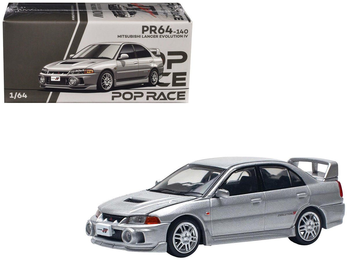 Rapid Vehicles Mitsubishi Lancer Evolution IV RHD (Right Hand Drive) Steel Silver Metallic 1/64...