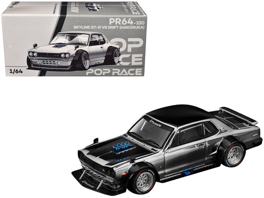 Rapid Vehicles Skyline GT-R V8 Drift "Hakosuka" RHD (Right Hand Drive) Silver Chrome with Black...