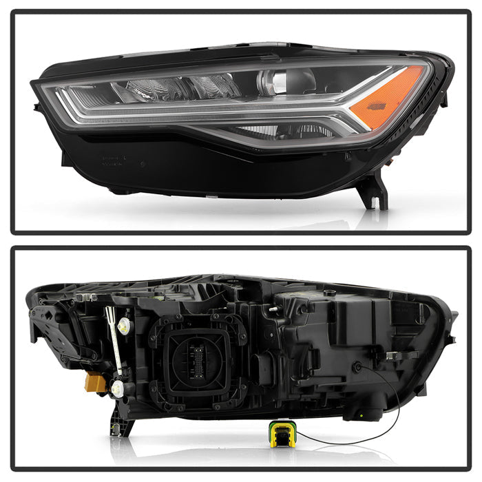 SPYDER 16-18 Audi A6 Left LED Headlight (PRO-JH-AA616-FLED-OE-L) 9959127