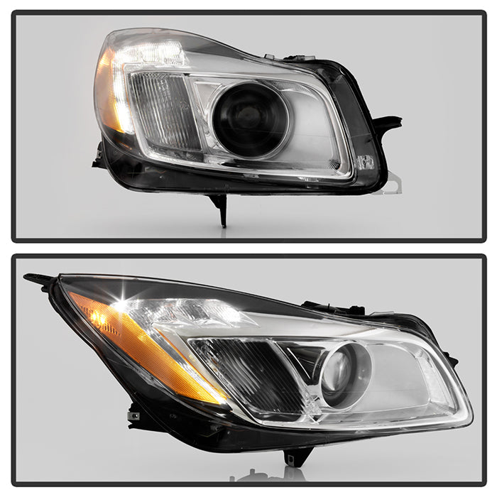 SPYDER Xtune Buick Regal 11-13  HID w/LED DRL Clear Ring Projector Headlights (PRO-JH-BREG11CR-HID-OE-R) 9952807