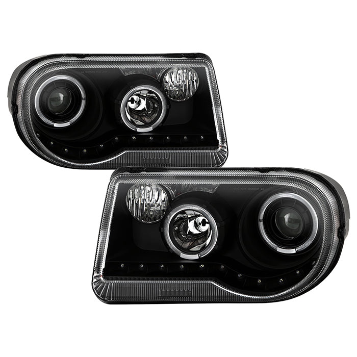 FR SPORT SPYDER Xtune Chrysler 300C 05-10 ( Not 300 ) Halo Projector Headlights Black...