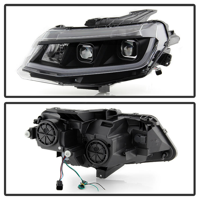 FR SPORT SPYDER xTune 16-18 Chevrolet Camaro Halogen Only Proj Headlights w/ DRL Tube - Black -...