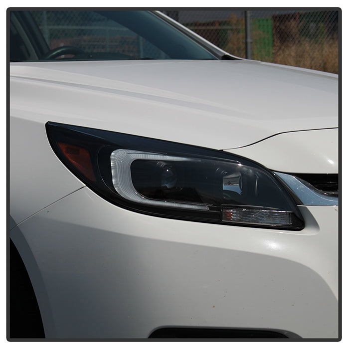 SPYDER xTune 13-15 Chevy Malibu (Halogen Models Only) DRL Light Bar Proj. Headlights - Black PRO-JH-CM13-LB 9046254