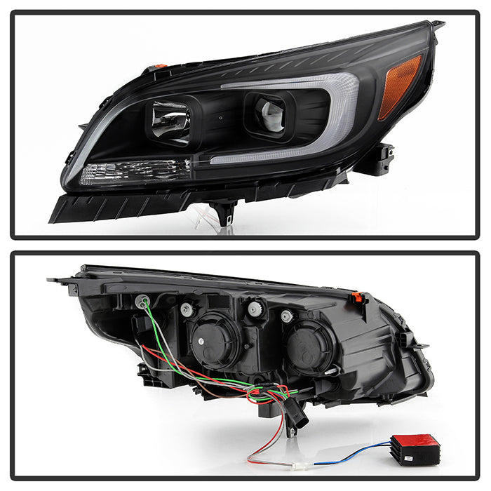 SPYDER xTune 13-15 Chevy Malibu (Halogen Models Only) DRL Light Bar Proj. Headlights - Black PRO-JH-CM13-LB 9046254