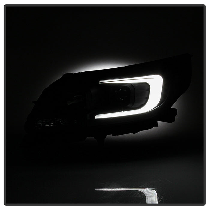 SPYDER xTune 13-15 Chevy Malibu (Halogen Models Only) DRL Light Bar Proj. Headlights - Black PRO-JH-CM13-LB 9046254