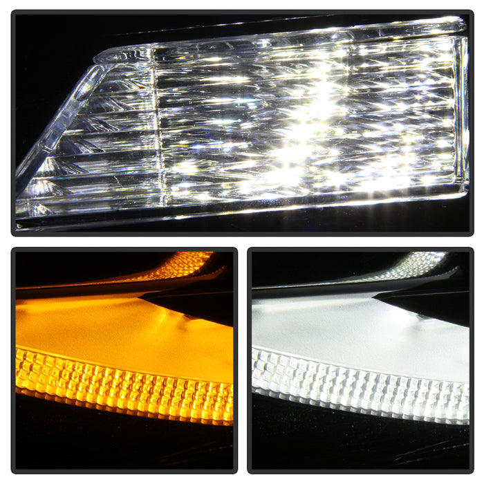 SPYDER 16-18 Chevy Malibu LED Switch Sequential Signal Projector Headlights - Black 9937200