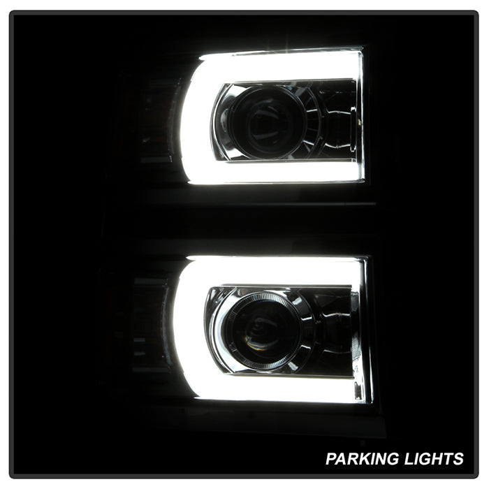 SPYDER Xtune Chevy Silverado 1500 14-15 Projector Headlights Light Bar Drl Chrome PRO-JH-CS14-LBDRL-C 9034985
