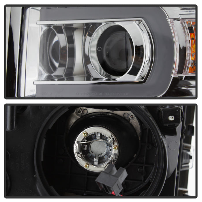 SPYDER Xtune Chevy Silverado 1500 14-15 Projector Headlights Light Bar Drl Chrome PRO-JH-CS14-LBDRL-C 9034985