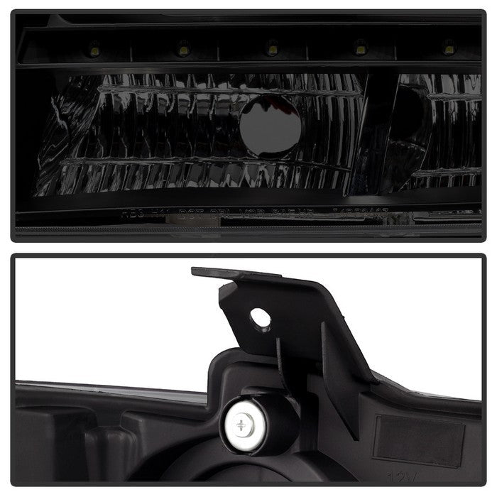 SPYDER Xtune Chevy Suburban 1500/2500 07-14 Halo Projector w/LED Headlights Smoked PRO-JH-CSUB07-LED-BSM 9030307