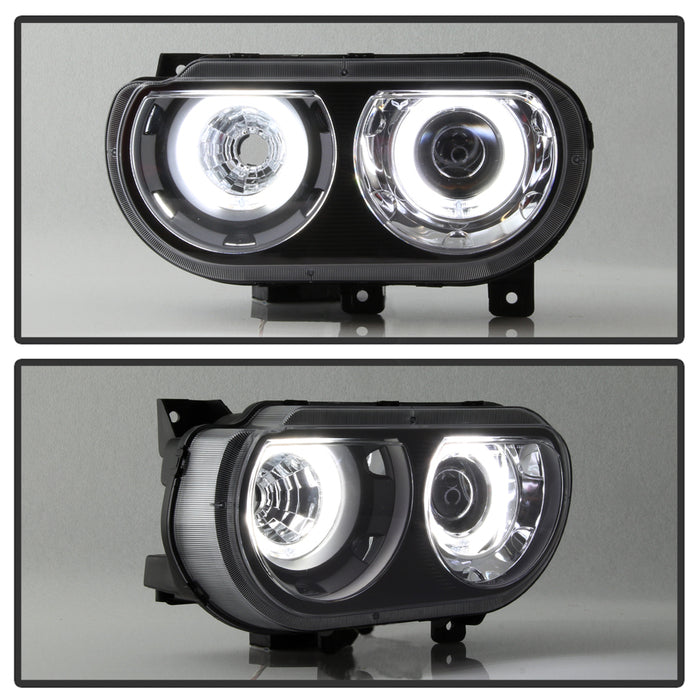 SPYDER xTune Dodge Challenger 08-14 Halogen Only Halo Projector Headlights Black PRO-JH-DCHAL08-HA-BK 9039249