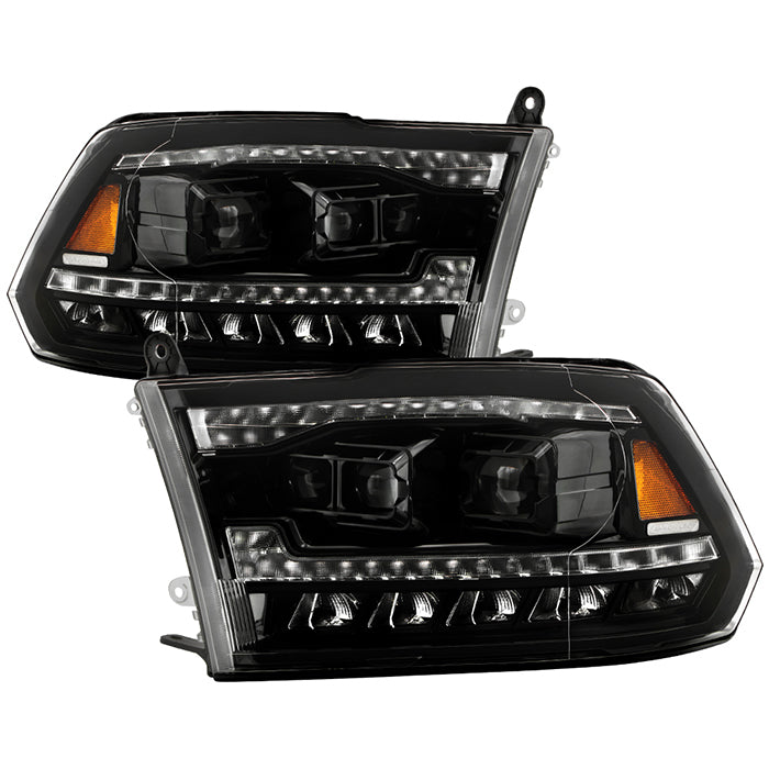 SPYDER 09-18 Dodge Ram 1500 (Halogen Model Only) Full LED Headlights - Black (PRO-JH-DR09-FLED-BK) 9050848