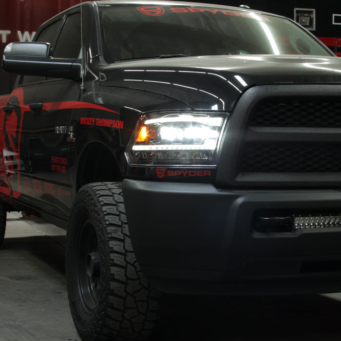 SPYDER 09-18 Dodge Ram 1500 (Halogen Model Only) Full LED Headlights - Black (PRO-JH-DR09-FLED-BK) 9050848