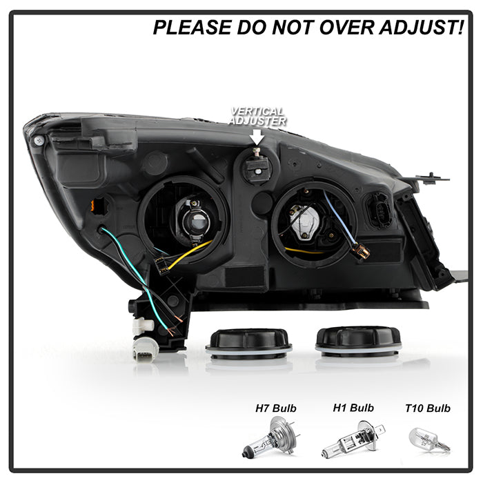 FR SPORT SPYDER xTune 13-16 Ford Escape LED Light Bar Halogen Proj Headlights - Blk Smoke...