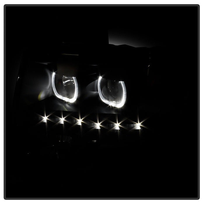 SPYDER Xtune Ford F150 09-14 Projector Headlights Halogen Model Only LED Halo Black PRO-JH-FF15009-CFB-BK 9032226