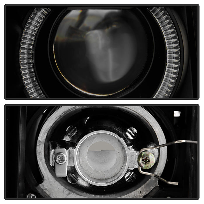 FR SPORT SPYDER Xtune Ford F150 09-14 Projector Headlights Halogen Model LED Halo Black Smoke...