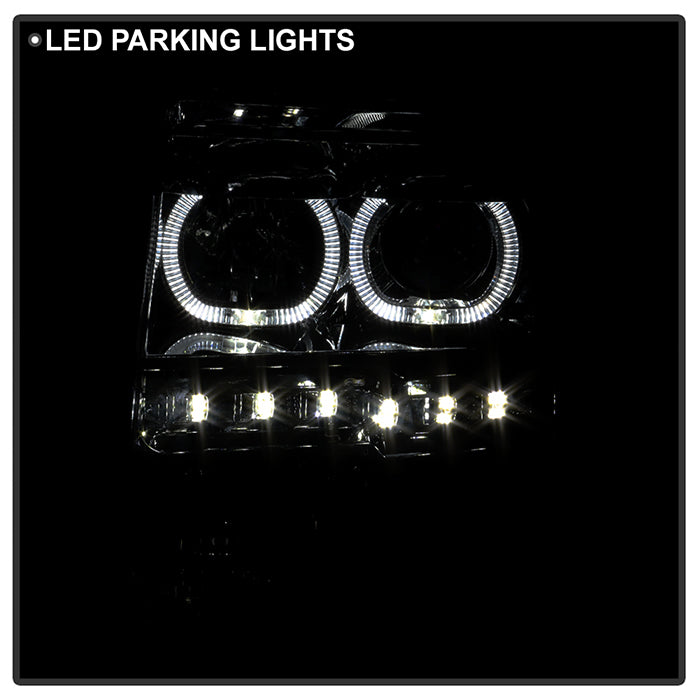 FR SPORT SPYDER Xtune Ford F150 09-14 Projector Headlights Halogen Model Only LED Halo Smoked...