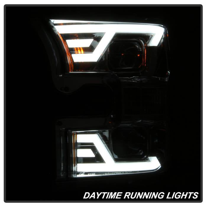 FR SPORT SPYDER xTune 15-17 Ford F-150 DRL LED Light Bar Projector Headlights - Chrome...