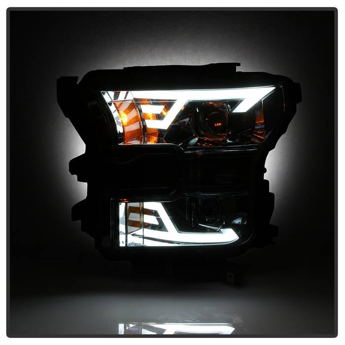 FR SPORT SPYDER xTune 15-17 Ford F-150 DRL LED Light Bar Projector Headlights - Chrome...