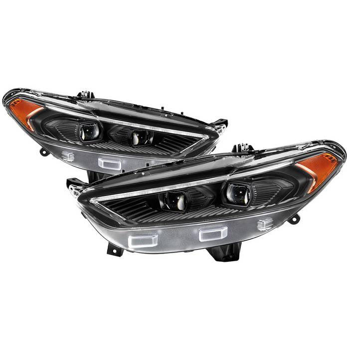 SPYDER xTune 13-16 Ford Fusion Halogen Projector Headlights - Black PRO-JH-FFU13-LB-BK 9045264