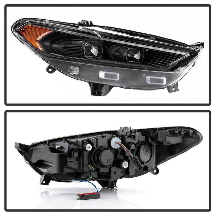 SPYDER xTune 13-16 Ford Fusion Halogen Projector Headlights - Black PRO-JH-FFU13-LB-BK 9045264
