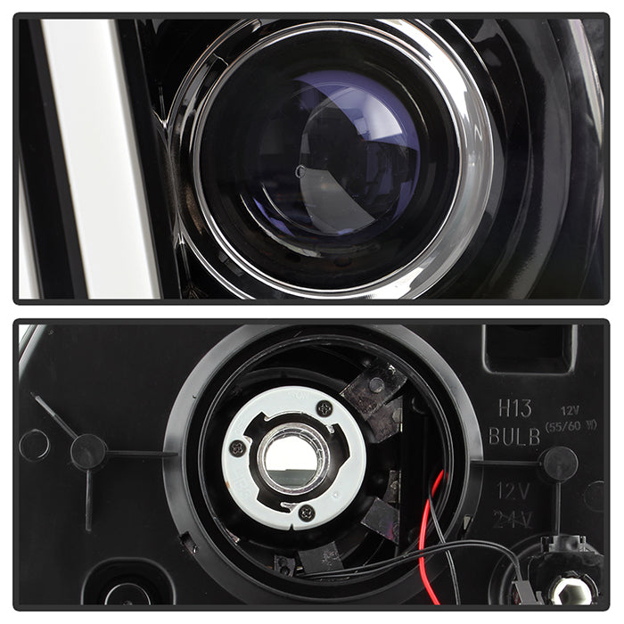 xTune Ford Mustang 05-09 Halogen w LED DRL Projector Headlights - Black PRO-JH-FM05-LED-BK 9949364