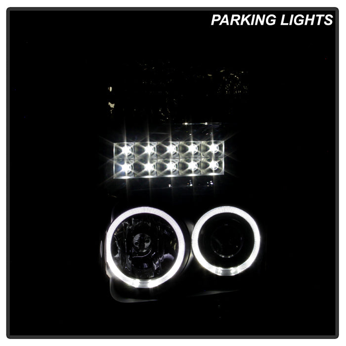 FR SPORT SPYDER Xtune Ford F250/350/450 Super Duty 08-10 Projector Headlights LED Halo Black...