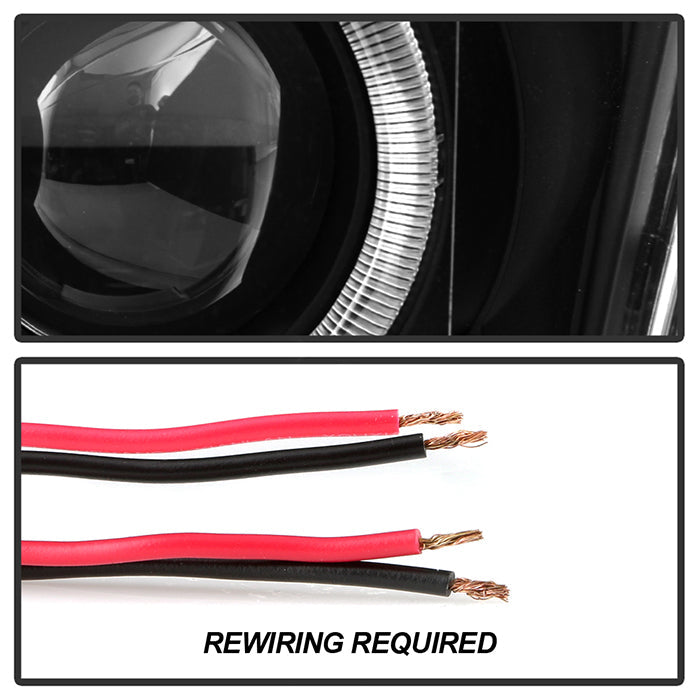 FR SPORT SPYDER Xtune Ford F250/350/450 Super Duty 08-10 Projector Headlights LED Halo Black...