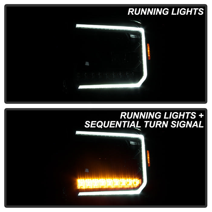 xTune GMC Sierra 1500 14-15 Sierra 2500 3500 15-17 Headlight Halogen Mdls- Black PRO-JH-GS14-FLED-BK 9050107