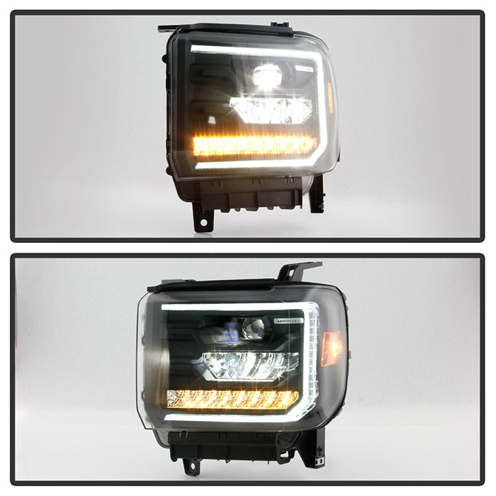 xTune GMC Sierra 1500 14-15 Sierra 2500 3500 15-17 Headlight Halogen Mdls- Black PRO-JH-GS14-FLED-BK 9050107
