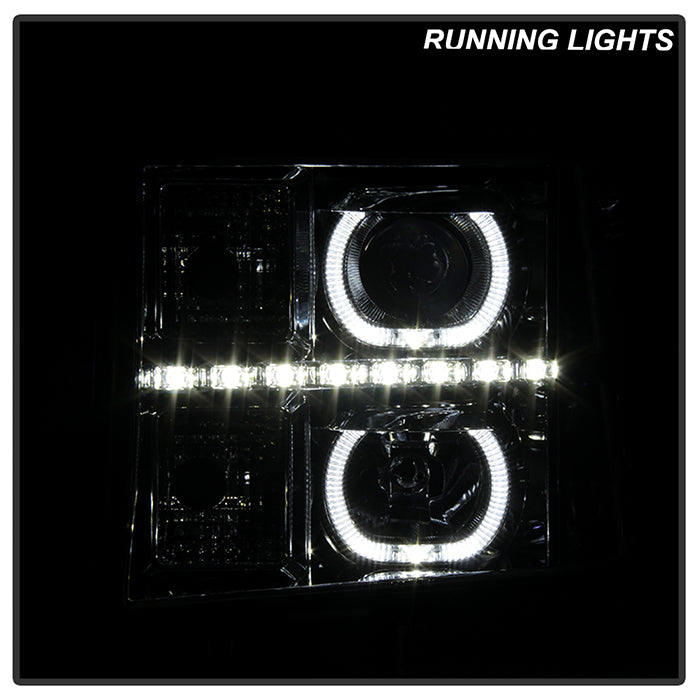 FR SPORT SPYDER Xtune GMC Sierra 1500/2500/3500 07-13 Projector Headlights LED Halo- Chrome...