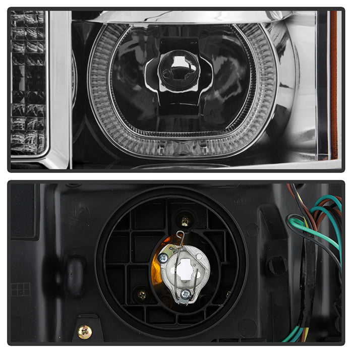 FR SPORT SPYDER Xtune GMC Sierra 1500/2500/3500 07-13 Projector Headlights LED Halo- Chrome...