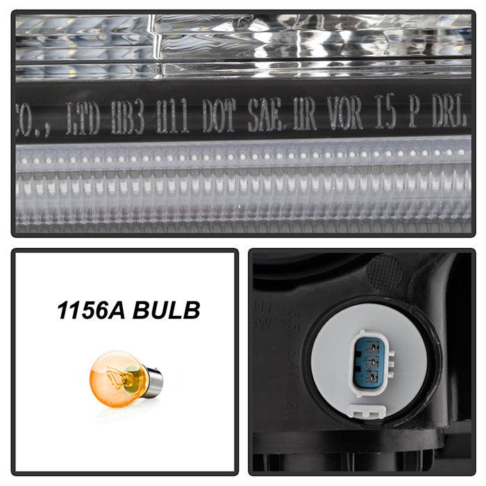 FR SPORT SPYDER xTune 13-15 Honda Accord LED Blue Start / Sequential Signal DRL Proj - Blk -...