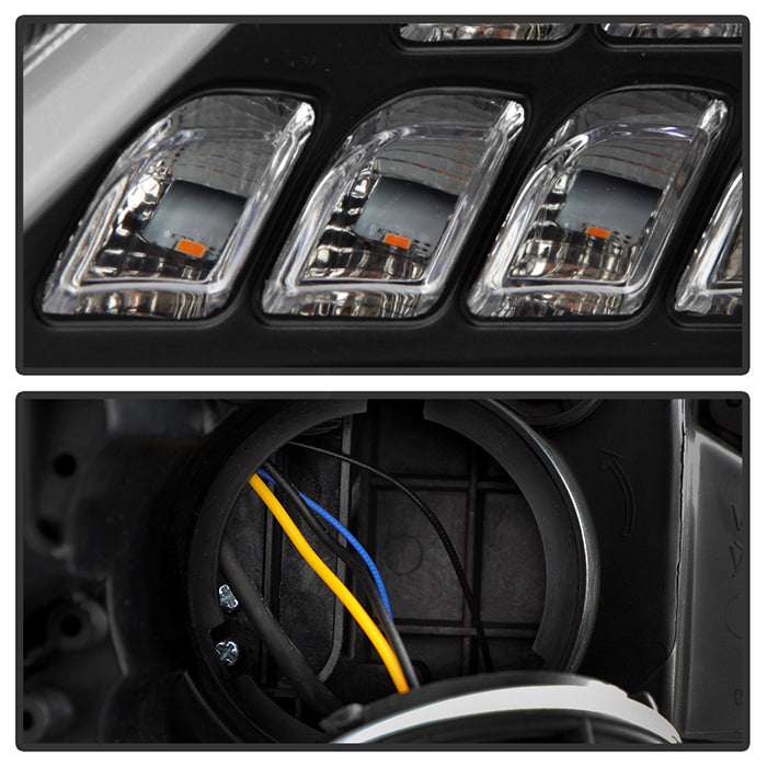 SPYDER 08-15 Infiniti G37 G37X Coupe Full LED Projector Headlights w/ Sequential Turn Signal - Black 9050473