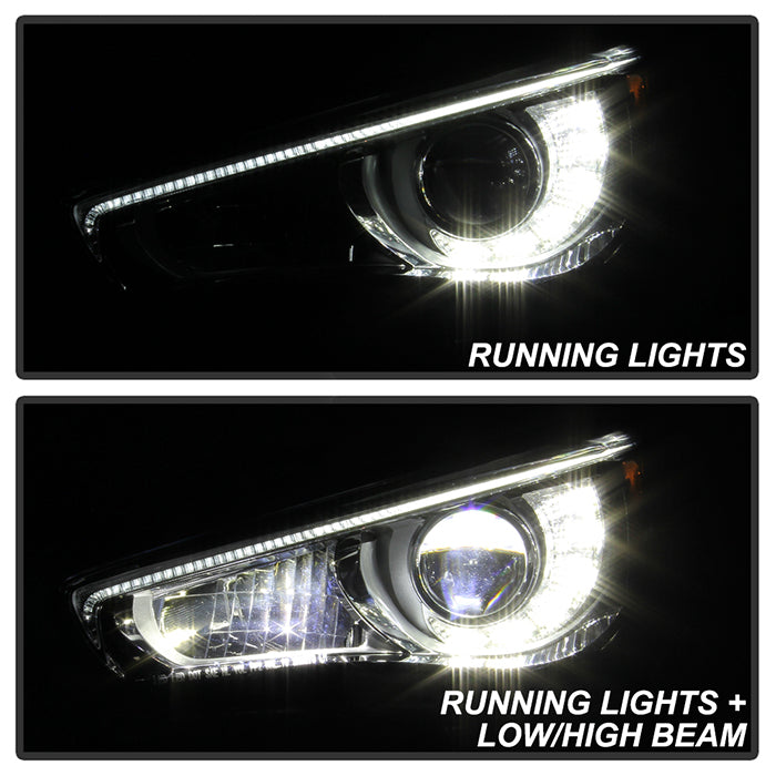 SPYDER 14-17  Infiniti Q50 HID (w/o Adaptive) Projector Headlights - OE Left 9946288