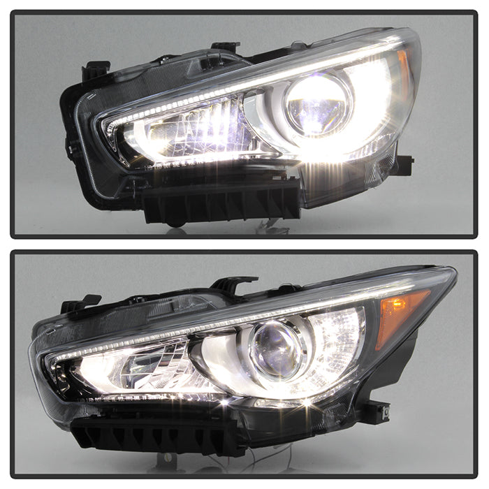 SPYDER 14-17  Infiniti Q50 HID (w/o Adaptive) Projector Headlights - OE Left 9946288