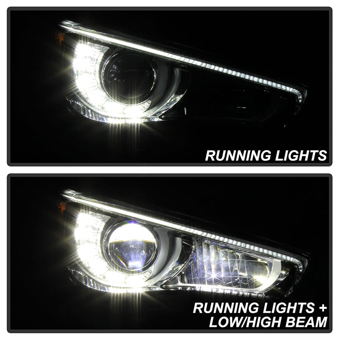 SPYDER 14-17 Infiniti Q50 4Dr HID (w/o Adaptive) Projector Headlights - OE Right 9946295