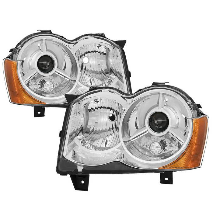 FR SPORT SPYDER xTune Jeep Grand Cherokee 08-10 OEM Style Projector Headlights - Chrome...