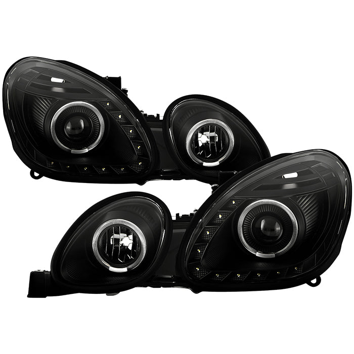 FR SPORT SPYDER Xtune Lexus GS300/GS400/GS430 98-05 Halogen Only Halo Projector Headlights Black...