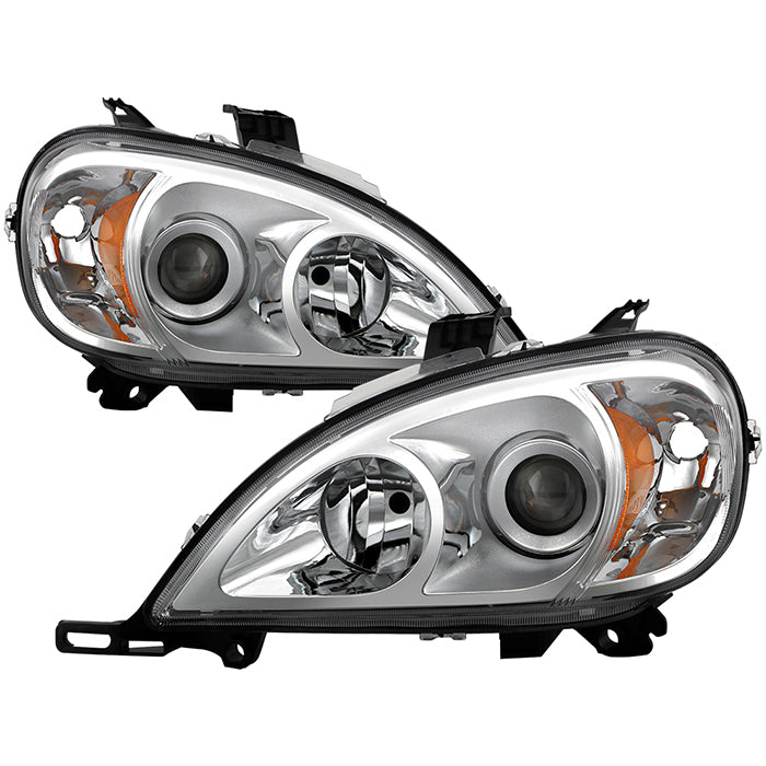 FR SPORT SPYDER Xtune Mercedes Benz W163 Ml-Class 98-01 ProjectOEr Headlights Chrome...