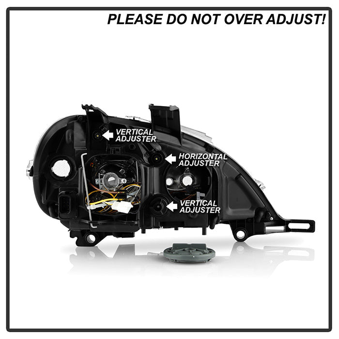FR SPORT SPYDER Xtune Mercedes Benz W163 Ml-Class 98-01 ProjectOEr Headlights Chrome...
