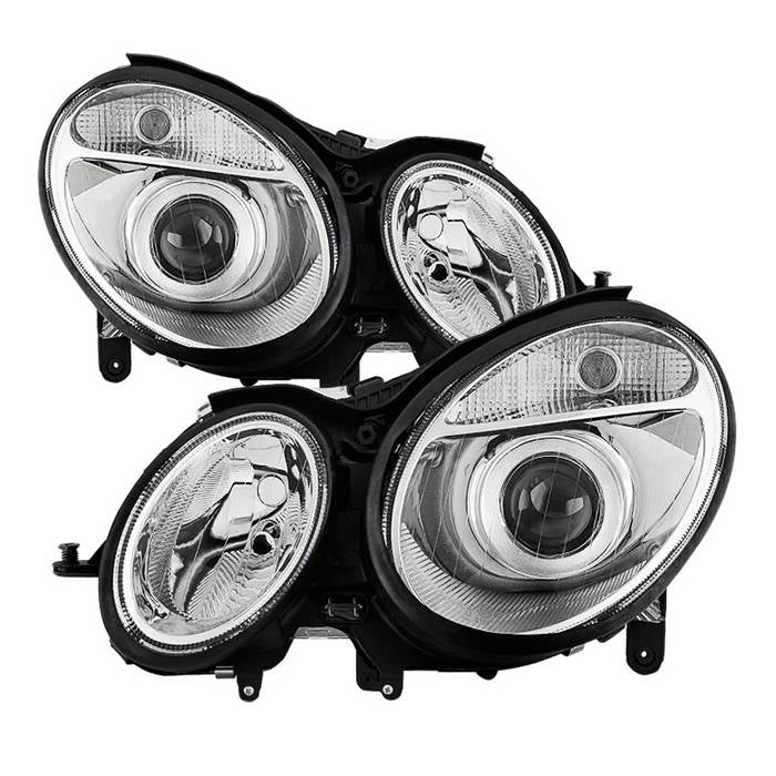 SPYDER xTune Mercedes Benz W211 E-Class 03-06 OEM Projector Headlights - Chrome PRO-JH-MBW21103-C 9036095